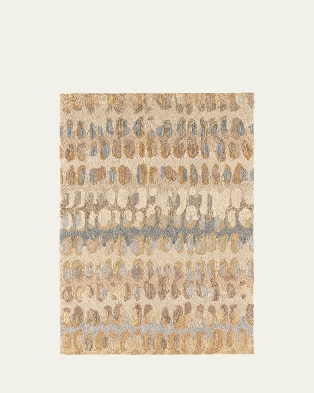 Paint Chip Natural Micro-Hooked Rug, 6' x 9'